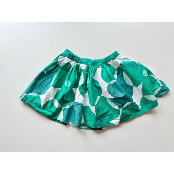Girls' OKAIDI Green Floral Print 100% Cotton Poplin Full Circle Skirt, Size 8 - Picture 2 of 12